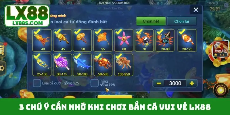 3 chú ý cần nhớ khi chơi bắn cá vui vẻ LX88